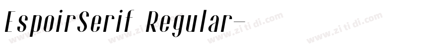 EspoirSerif Regular字体转换